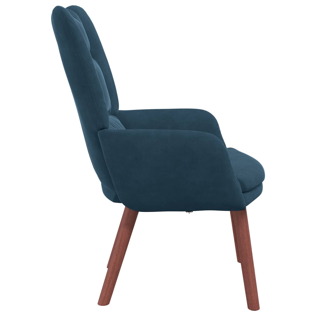 vidaXL fotel Niebieski 63 x 67 x 94 cm Aksamit