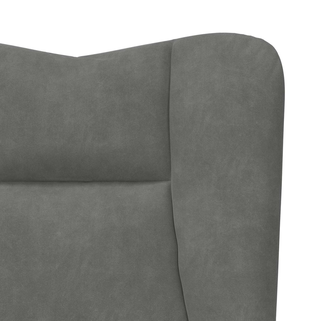 vidaXL fotel Ciemnoszary 63 x 67 x 94 cm Aksamit