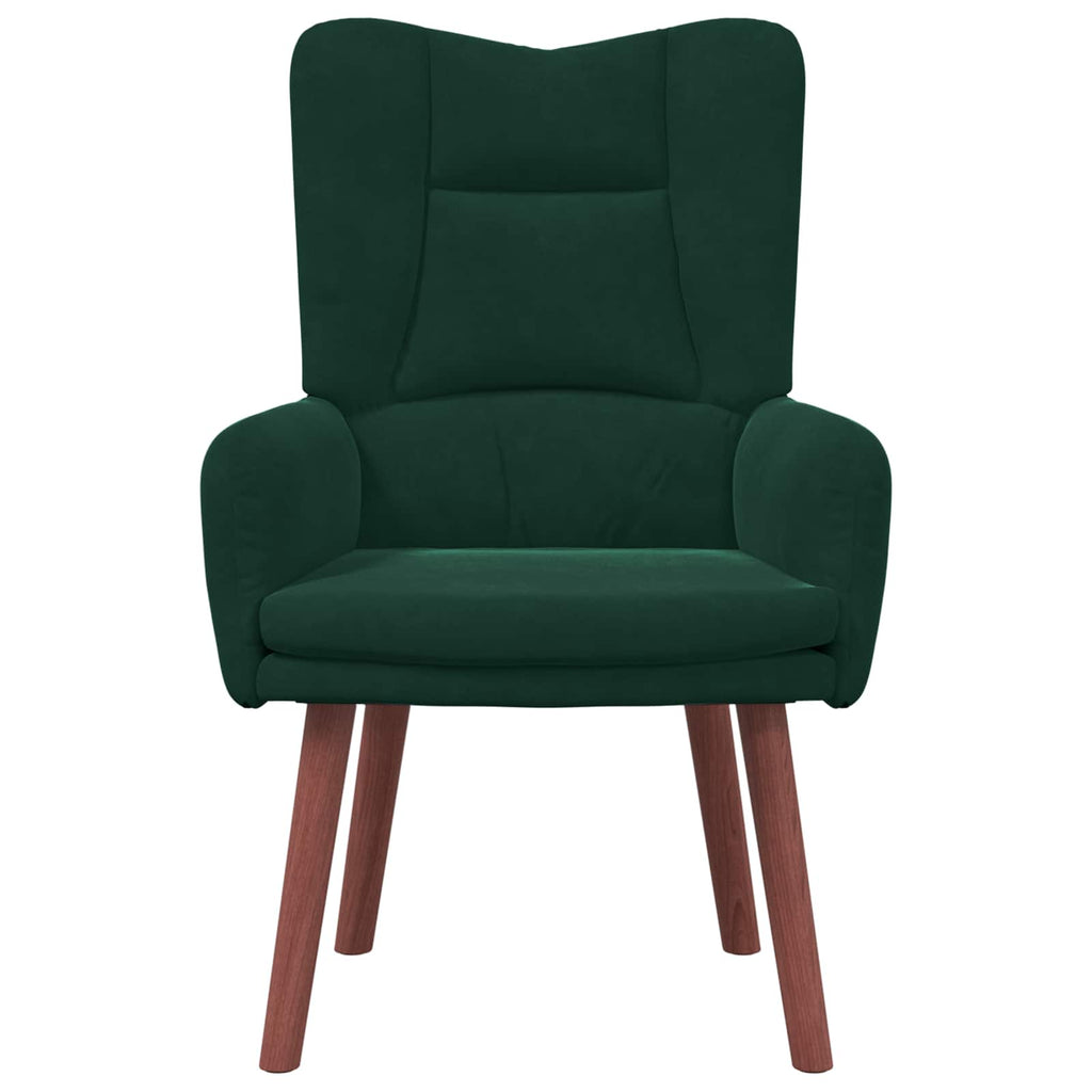 vidaXL fotel Ciemna zieleń 63 x 67 x 94 cm Aksamit