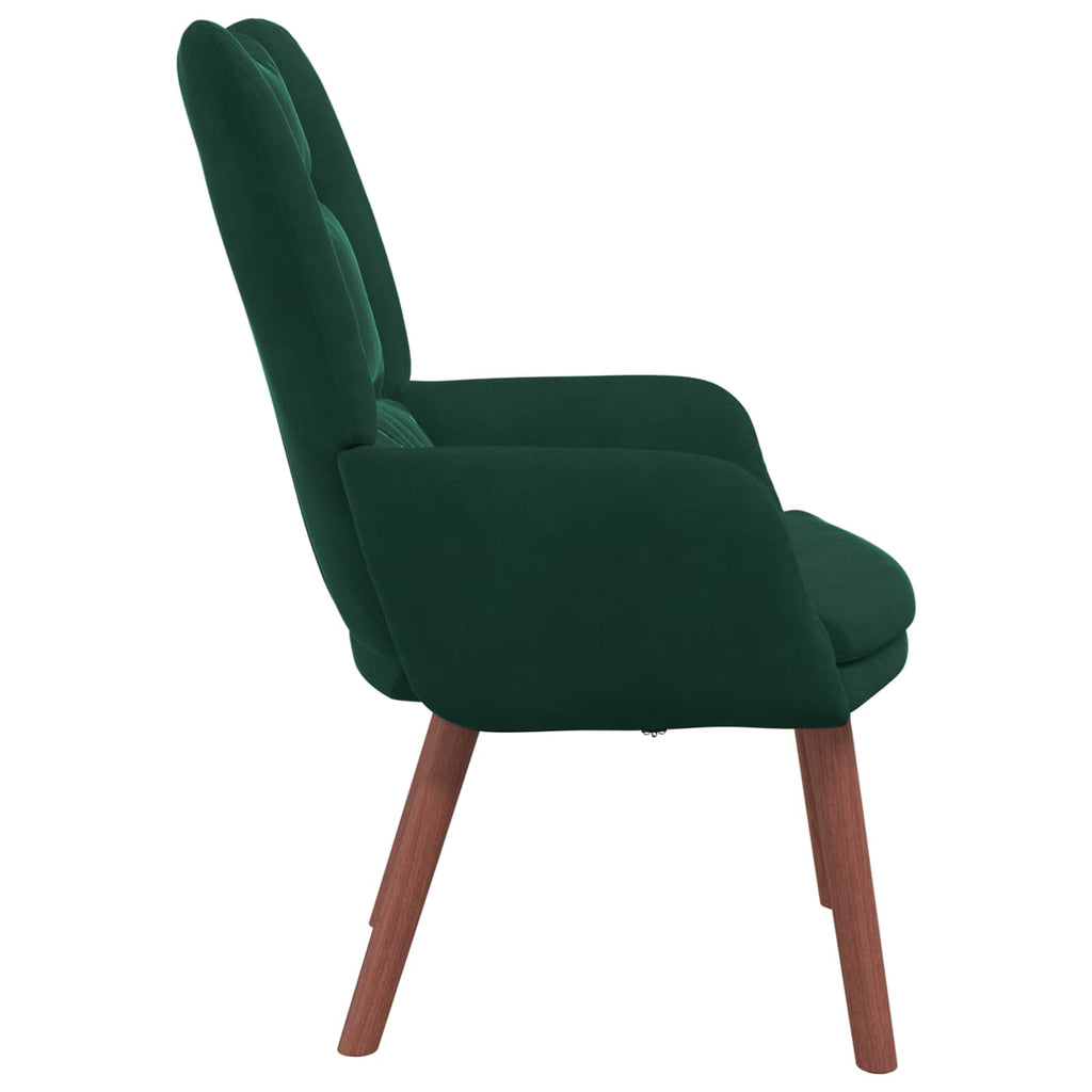 vidaXL fotel Ciemna zieleń 63 x 67 x 94 cm Aksamit