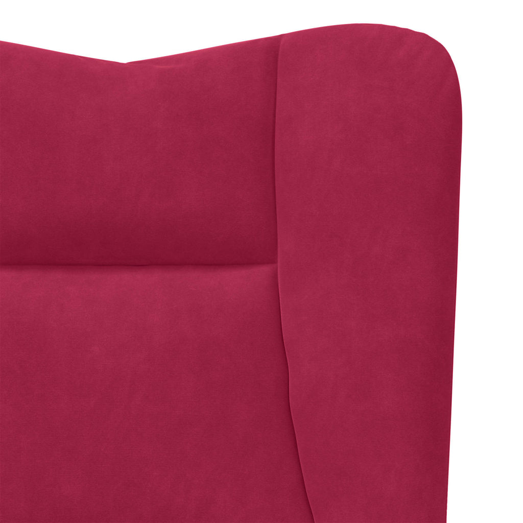 vidaXL fotel Czerwone wino 63 x 67 x 94 cm Aksamit