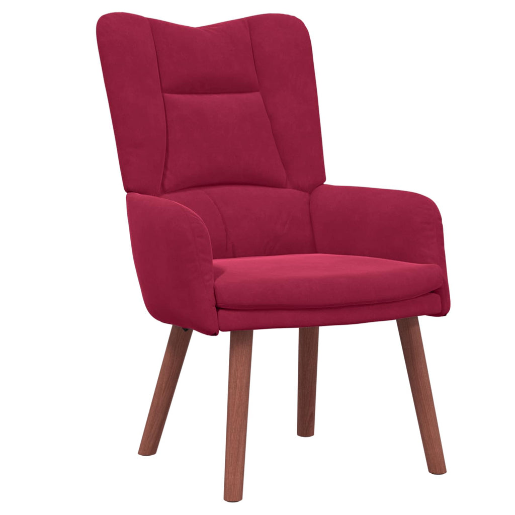vidaXL fotel Czerwone wino 63 x 67 x 94 cm Aksamit