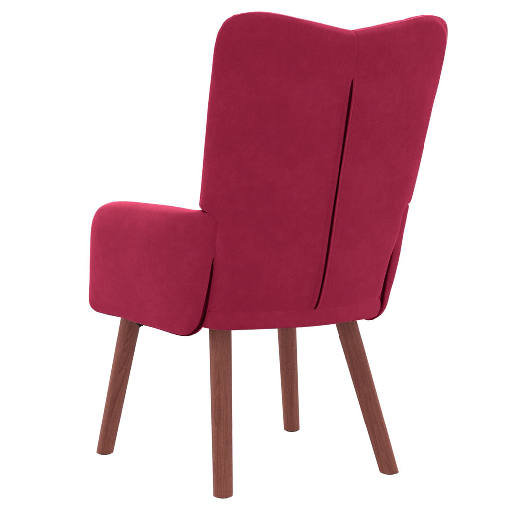 vidaXL fotel Czerwone wino 63 x 67 x 94 cm Aksamit