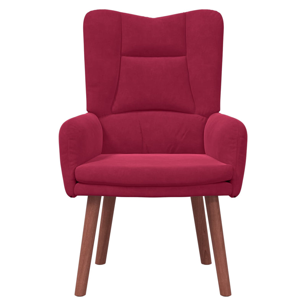 vidaXL fotel Czerwone wino 63 x 67 x 94 cm Aksamit