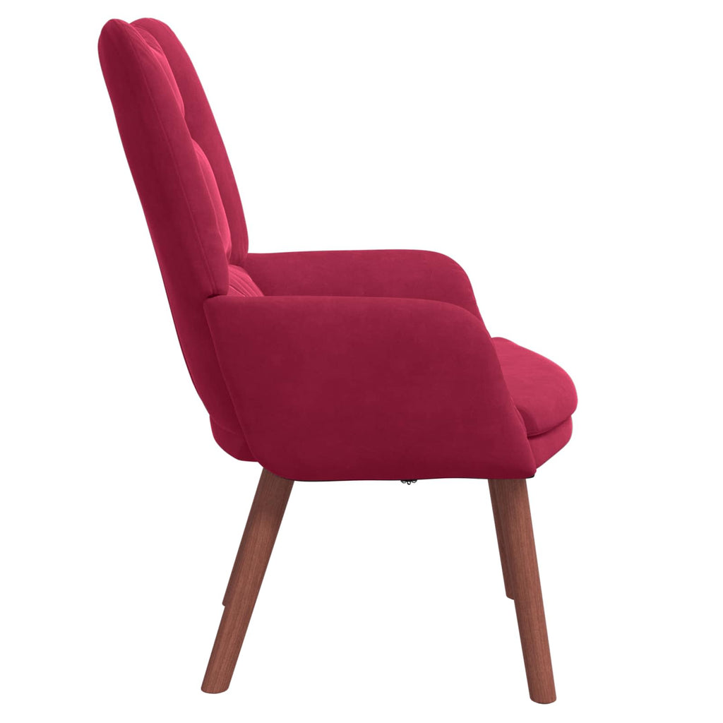 vidaXL fotel Czerwone wino 63 x 67 x 94 cm Aksamit