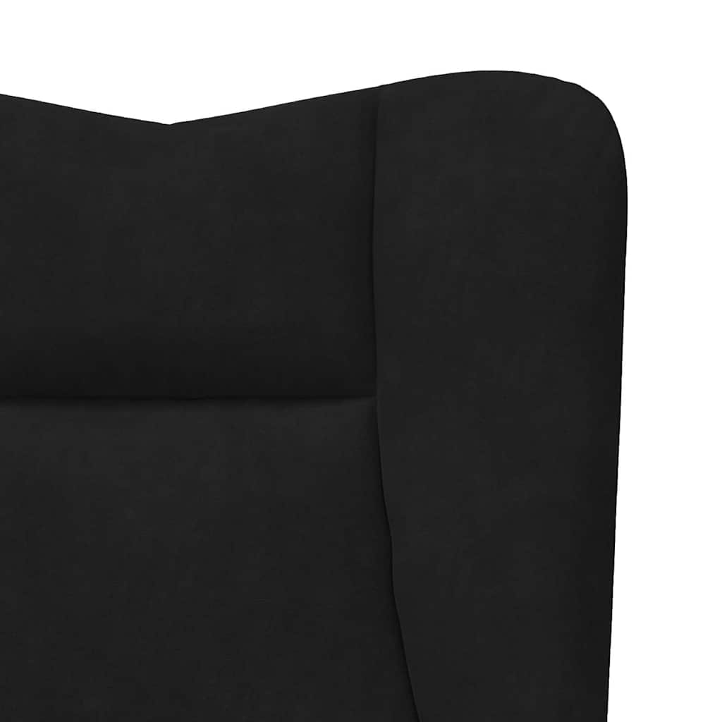 vidaXL fotel Czarny 63 x 67 x 94 cm Aksamit