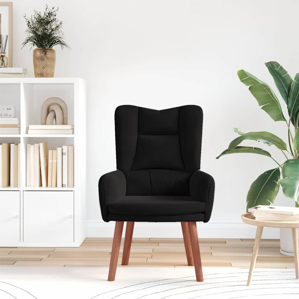 vidaXL fotel Czarny 63 x 67 x 94 cm Aksamit