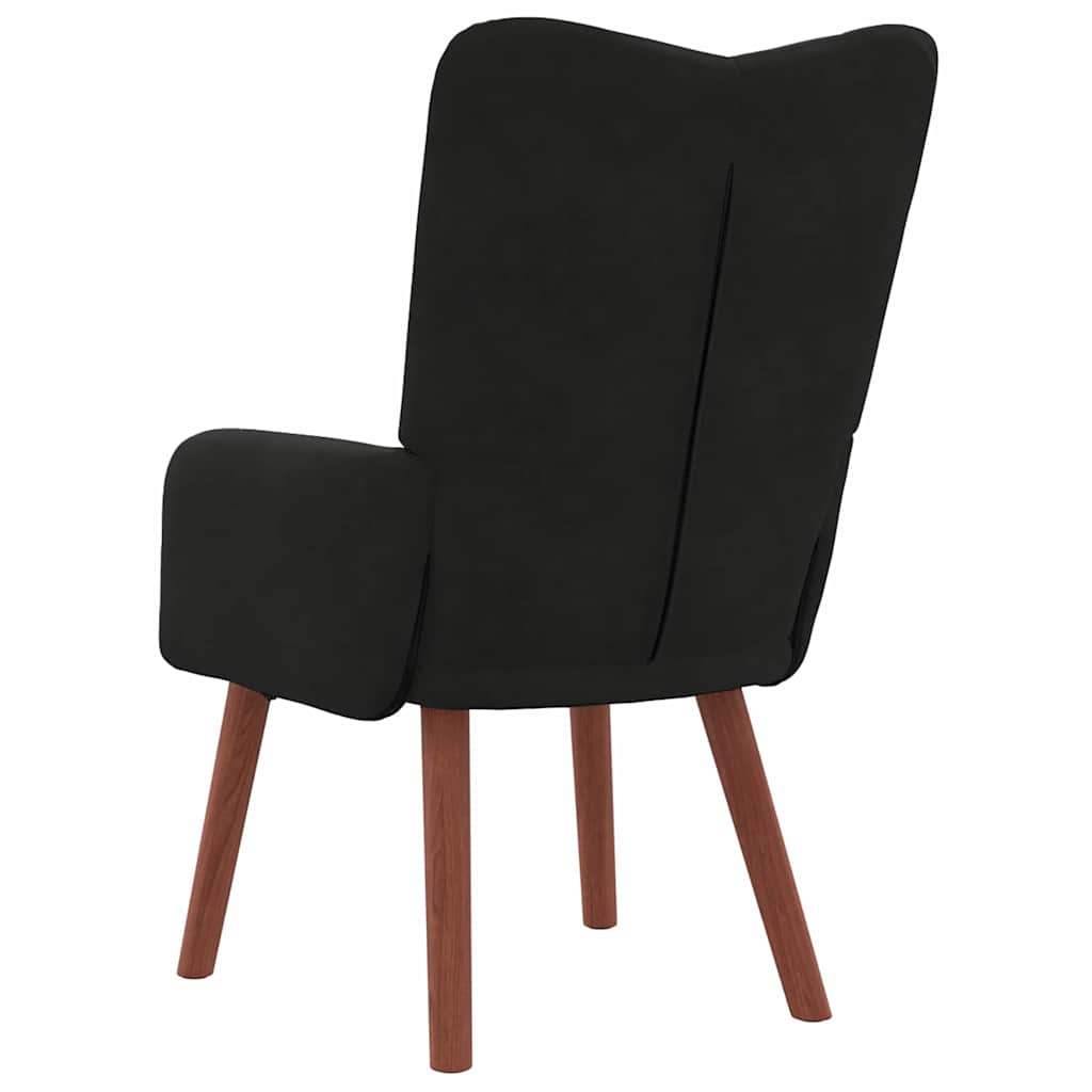 vidaXL fotel Czarny 63 x 67 x 94 cm Aksamit