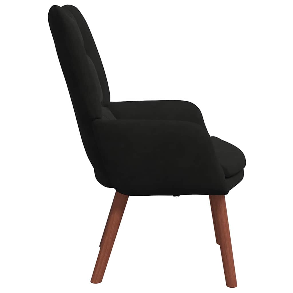 vidaXL fotel Czarny 63 x 67 x 94 cm Aksamit