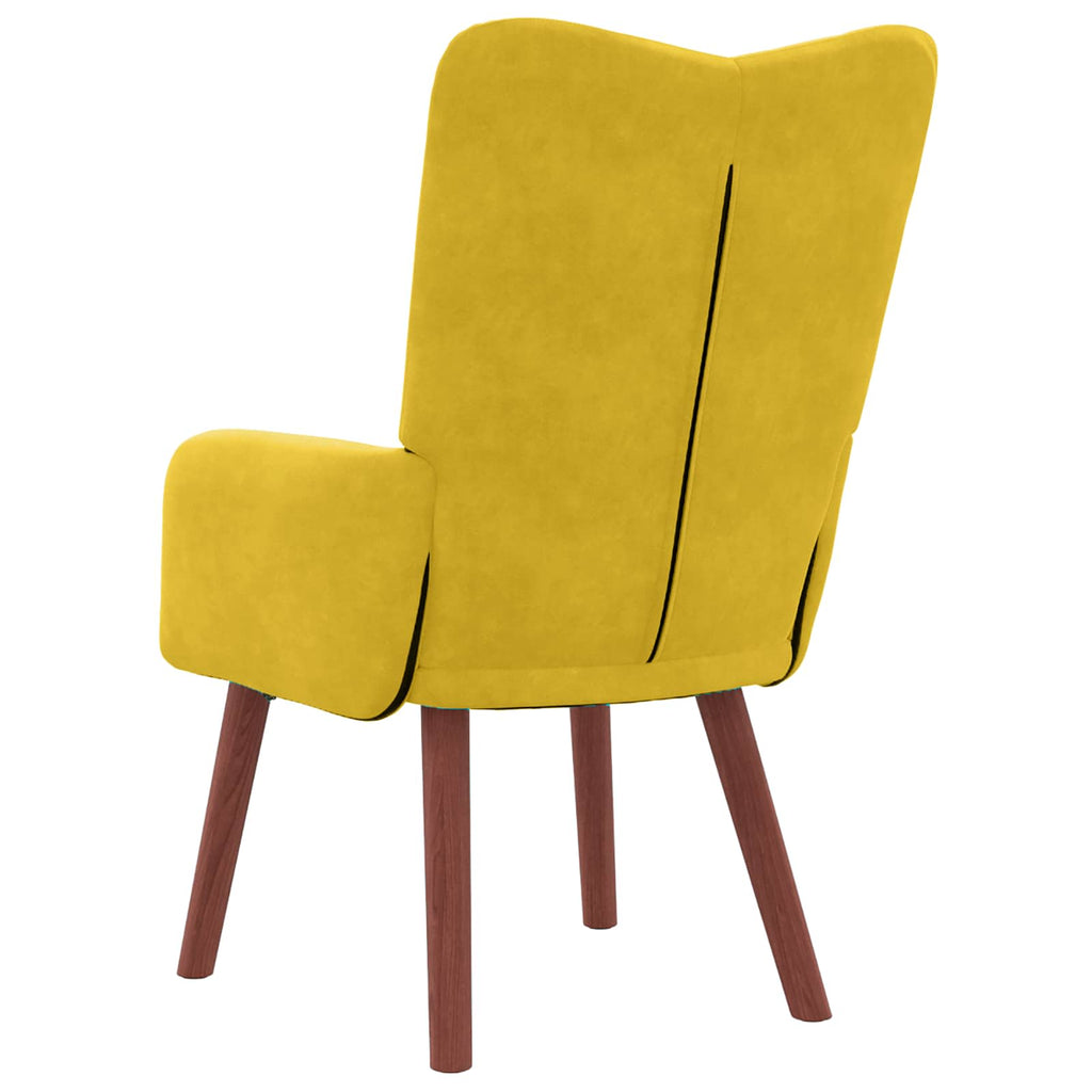 vidaXL fotel Żółty 63 x 67 x 94 cm Aksamit