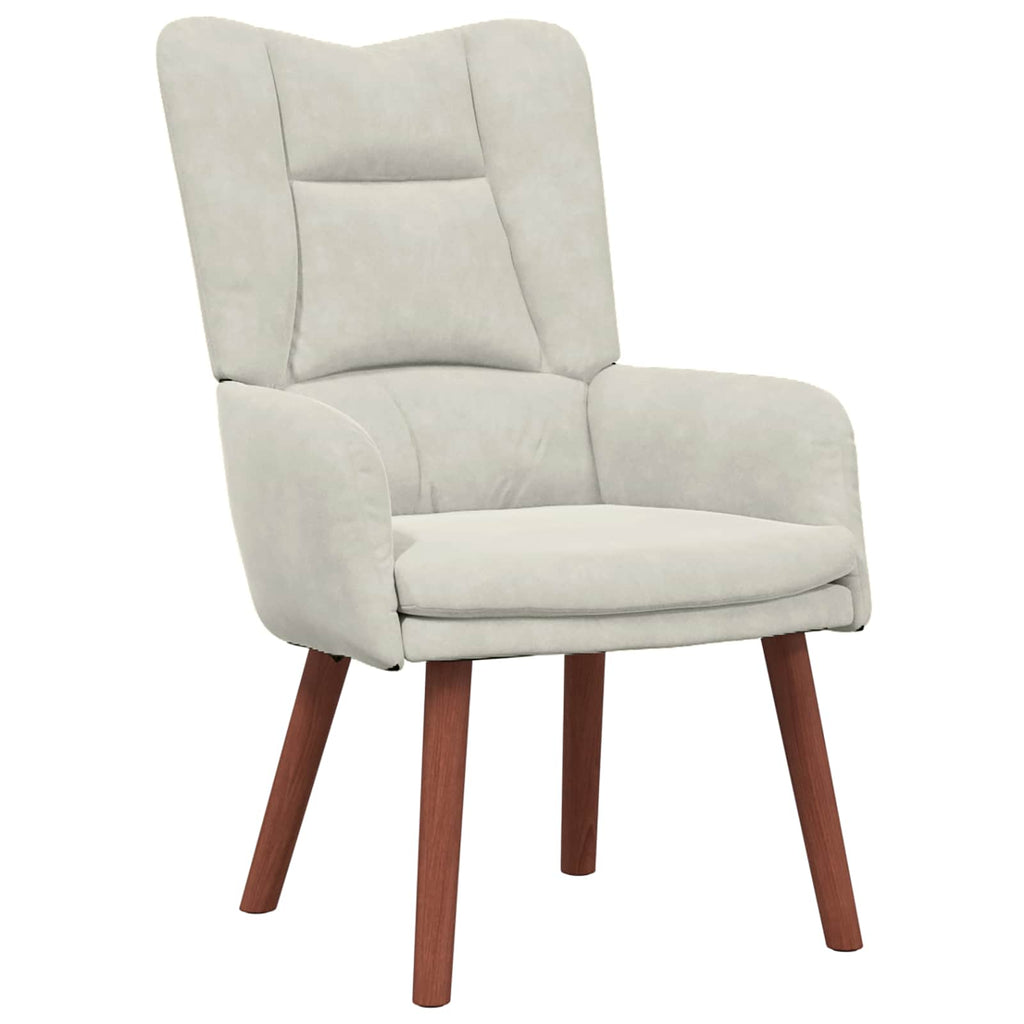 vidaXL fotel Kremowy 63 x 67 x 94 cm Aksamit
