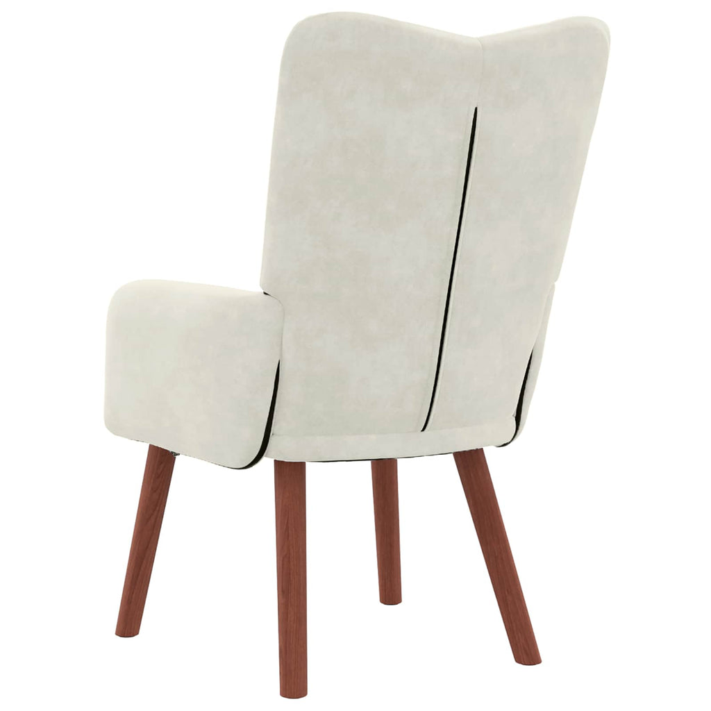 vidaXL fotel Kremowy 63 x 67 x 94 cm Aksamit