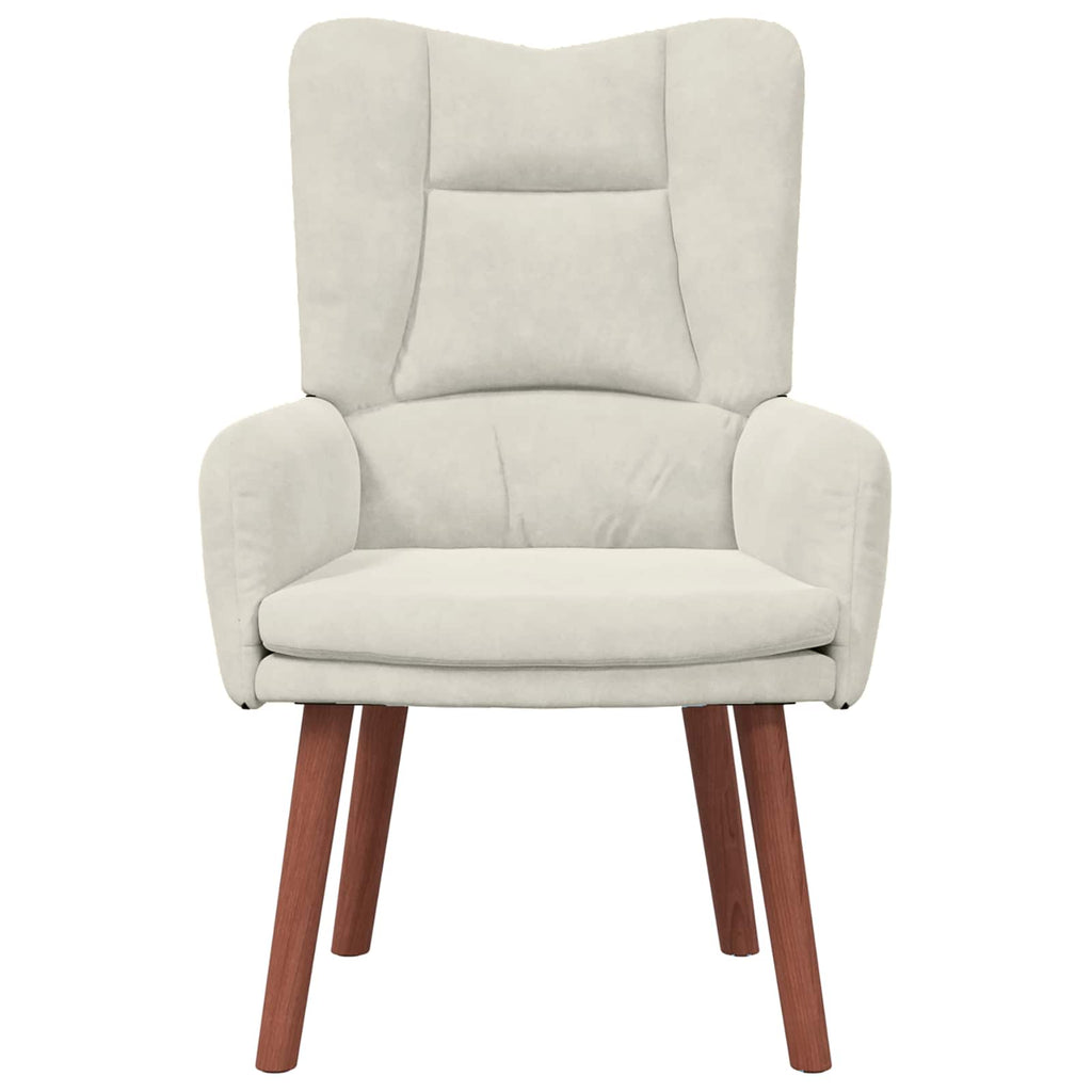 vidaXL fotel Kremowy 63 x 67 x 94 cm Aksamit