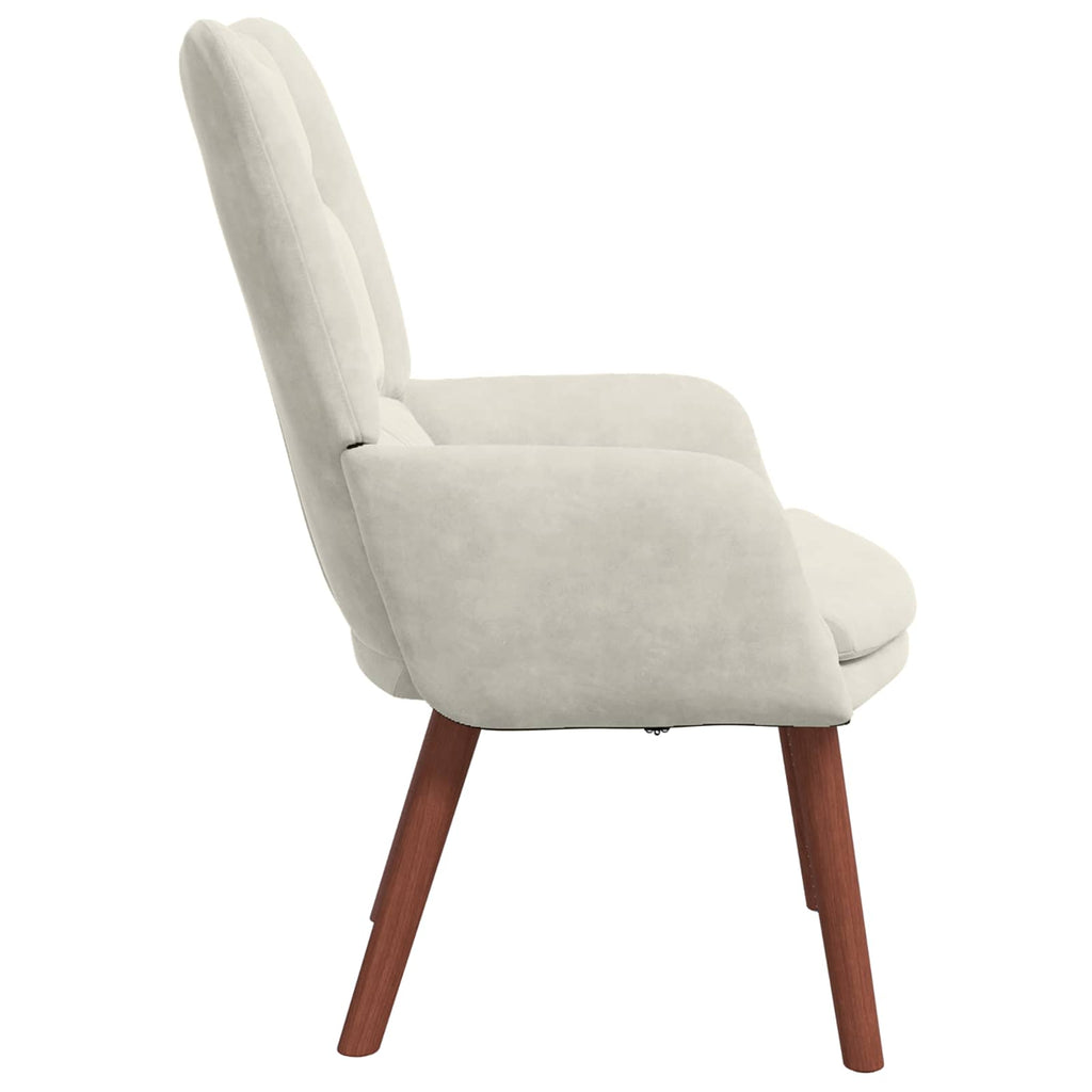 vidaXL fotel Kremowy 63 x 67 x 94 cm Aksamit