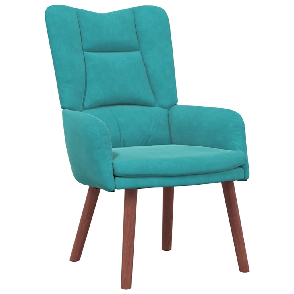 vidaXL fotel Turkusowy 63 x 67 x 94 cm Aksamit