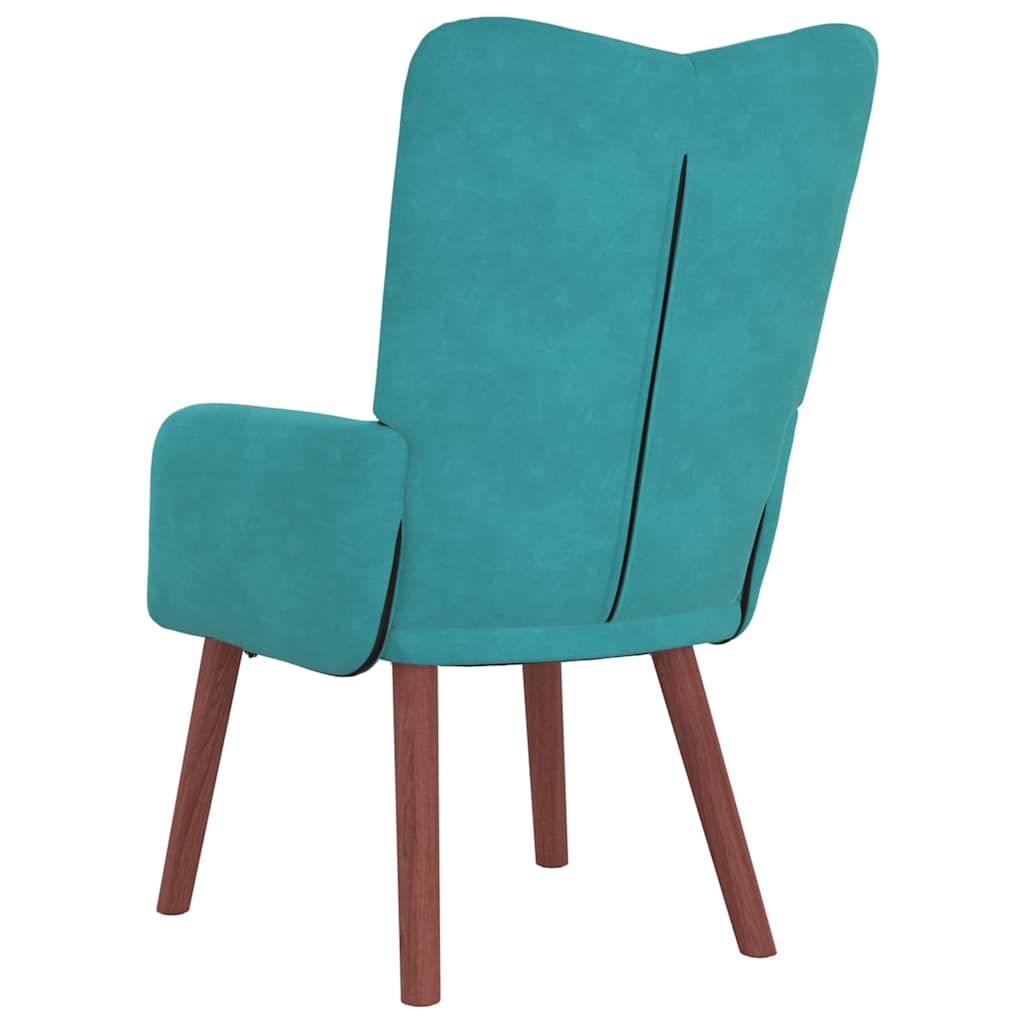 vidaXL fotel Turkusowy 63 x 67 x 94 cm Aksamit