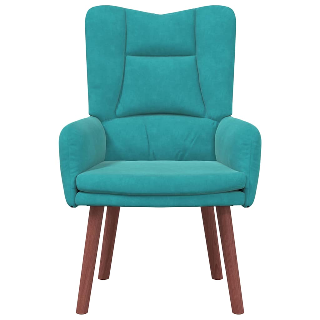 vidaXL fotel Turkusowy 63 x 67 x 94 cm Aksamit