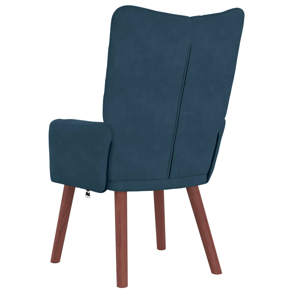 vidaXL fotel Niebieski 63 x 67 x 94 cm Aksamit