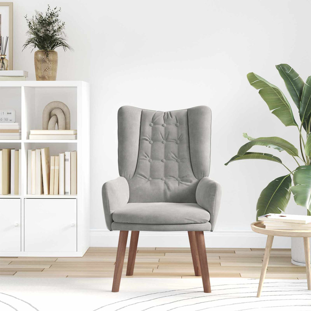 vidaXL fotel Jasnoszary 63 x 67 x 94 cm Aksamit