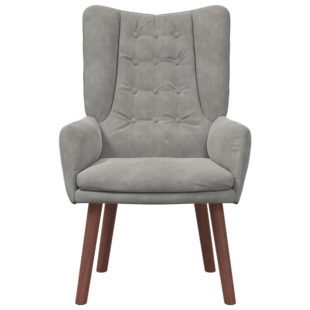 vidaXL fotel Jasnoszary 63 x 67 x 94 cm Aksamit