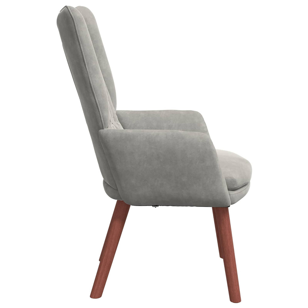 vidaXL fotel Jasnoszary 63 x 67 x 94 cm Aksamit