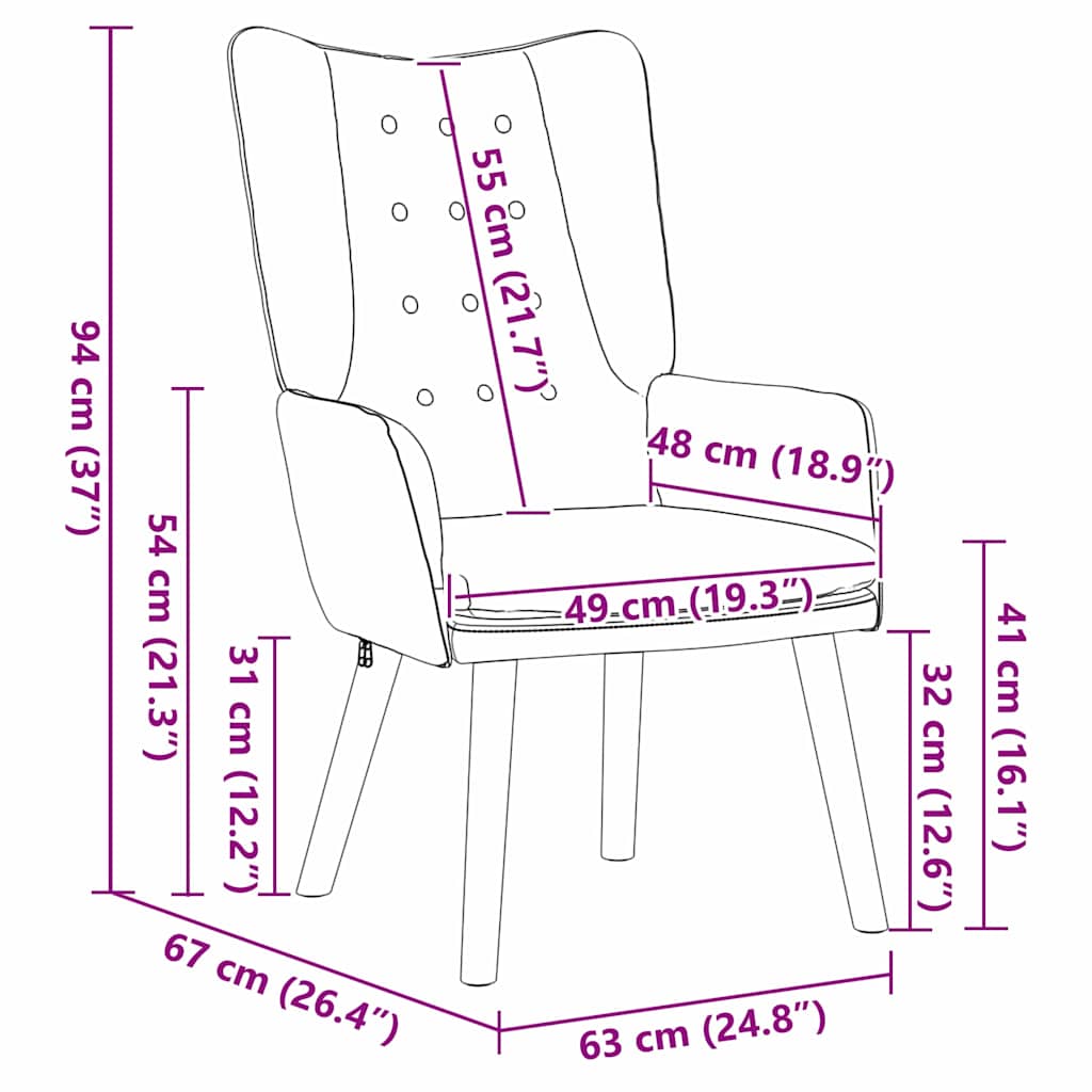 vidaXL fotel Jasnoszary 63 x 67 x 94 cm Aksamit