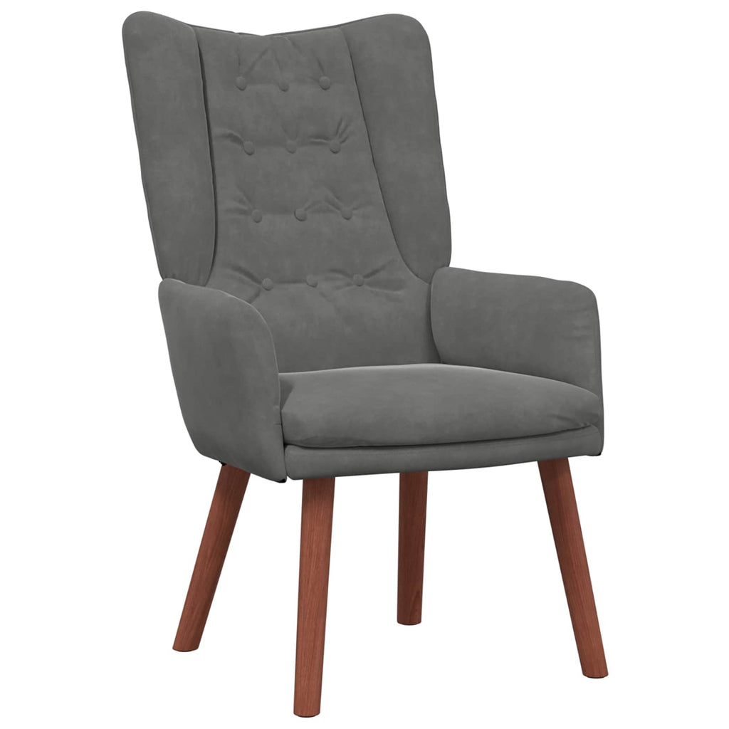 vidaXL fotel Ciemnoszary 63 x 67 x 94 cm Aksamit