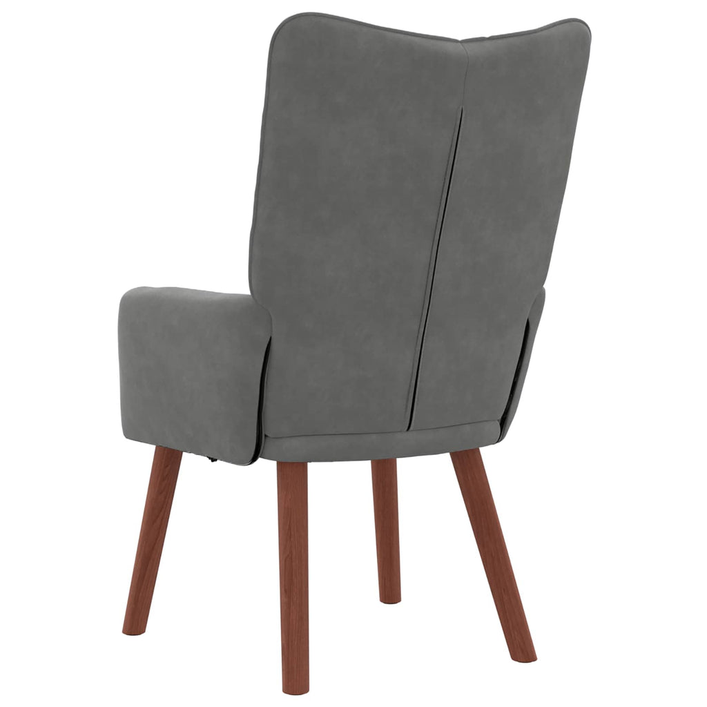 vidaXL fotel Ciemnoszary 63 x 67 x 94 cm Aksamit