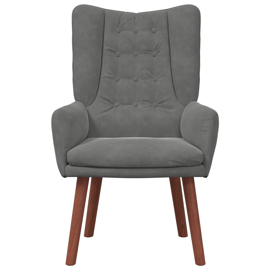 vidaXL fotel Ciemnoszary 63 x 67 x 94 cm Aksamit