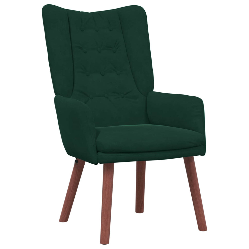 vidaXL fotel Ciemna zieleń 63 x 67 x 94 cm Aksamit