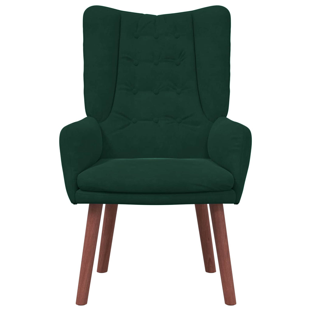 vidaXL fotel Ciemna zieleń 63 x 67 x 94 cm Aksamit