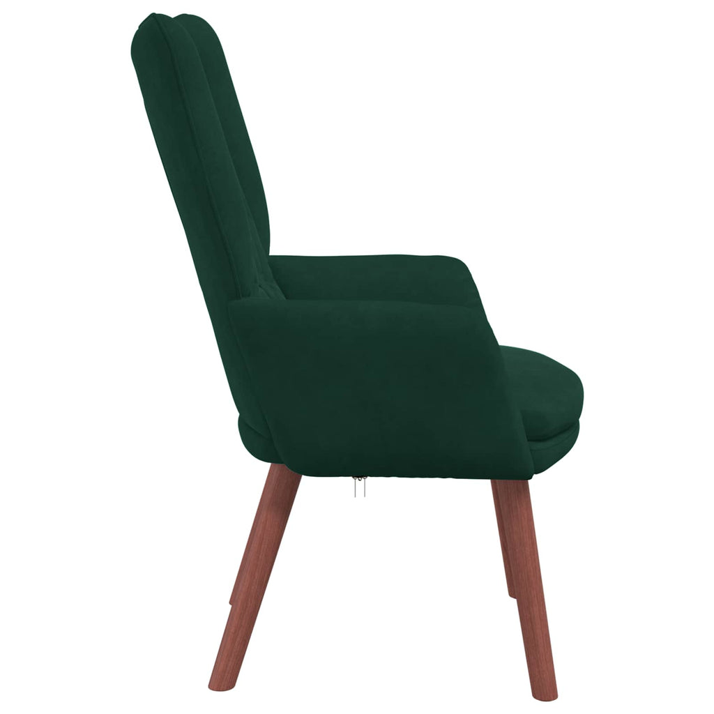 vidaXL fotel Ciemna zieleń 63 x 67 x 94 cm Aksamit