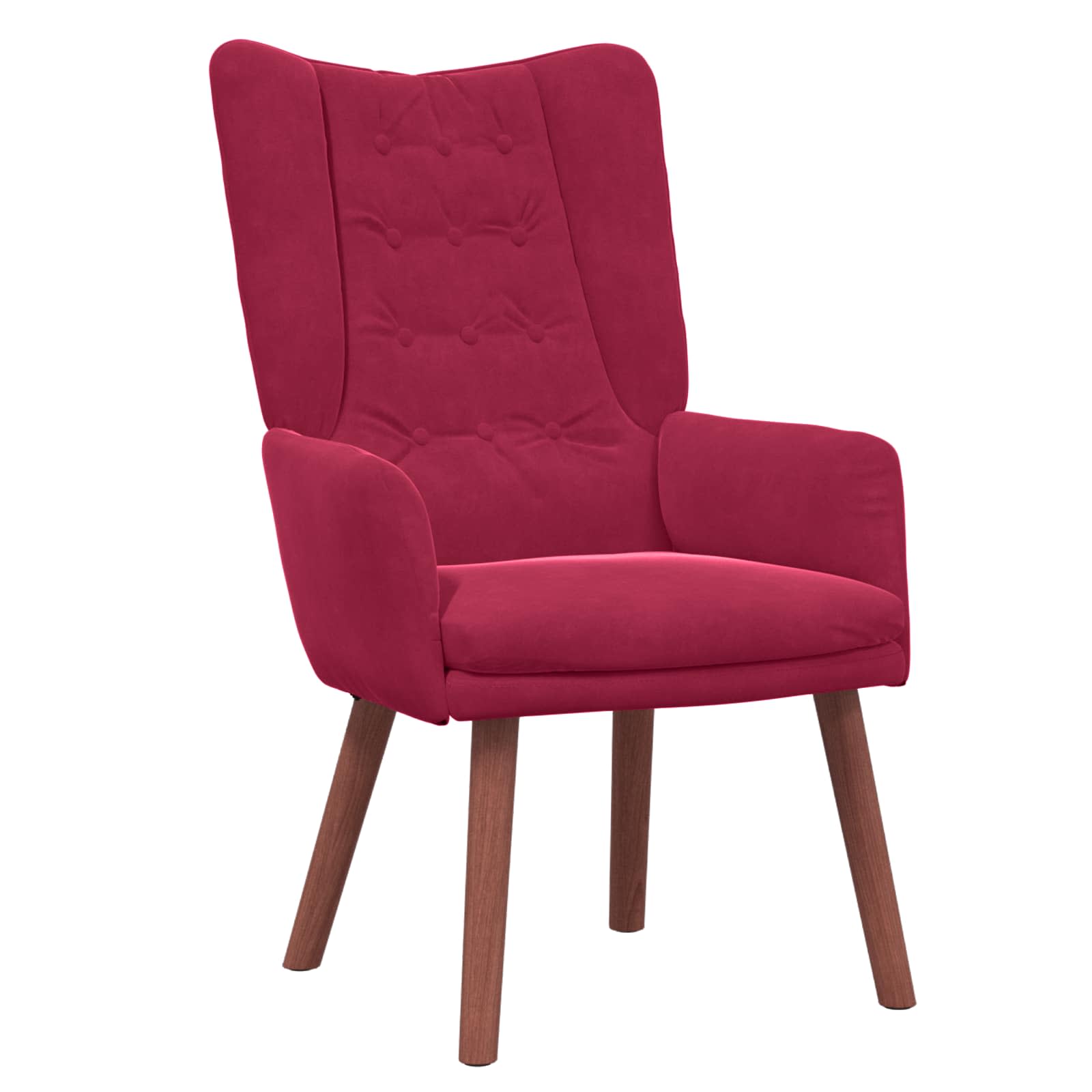 vidaXL fotel Czerwone wino 63 x 67 x 94 cm Aksamit