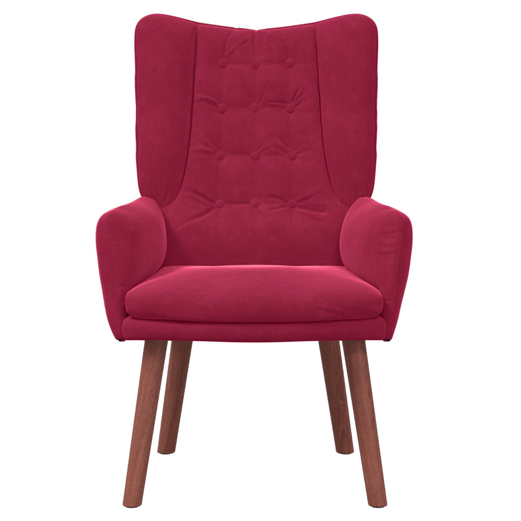 vidaXL fotel Czerwone wino 63 x 67 x 94 cm Aksamit