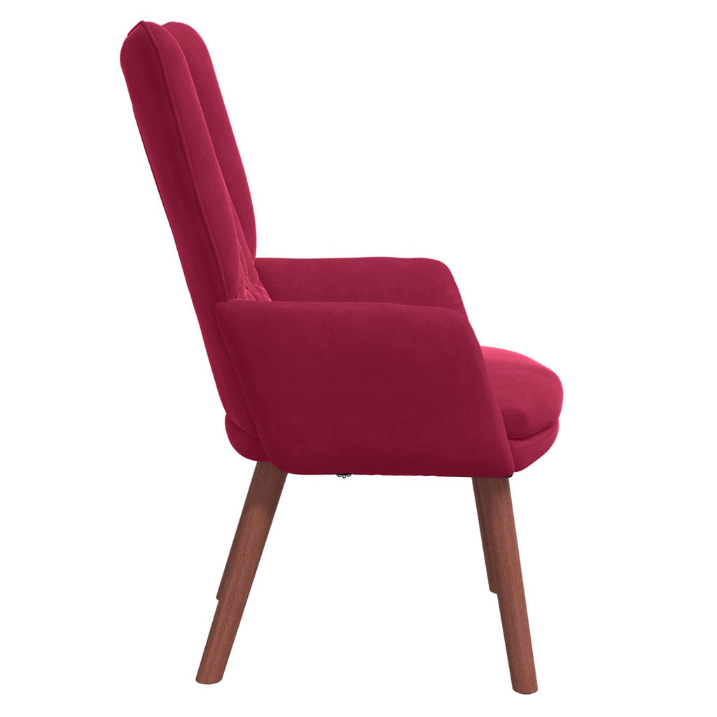 vidaXL fotel Czerwone wino 63 x 67 x 94 cm Aksamit