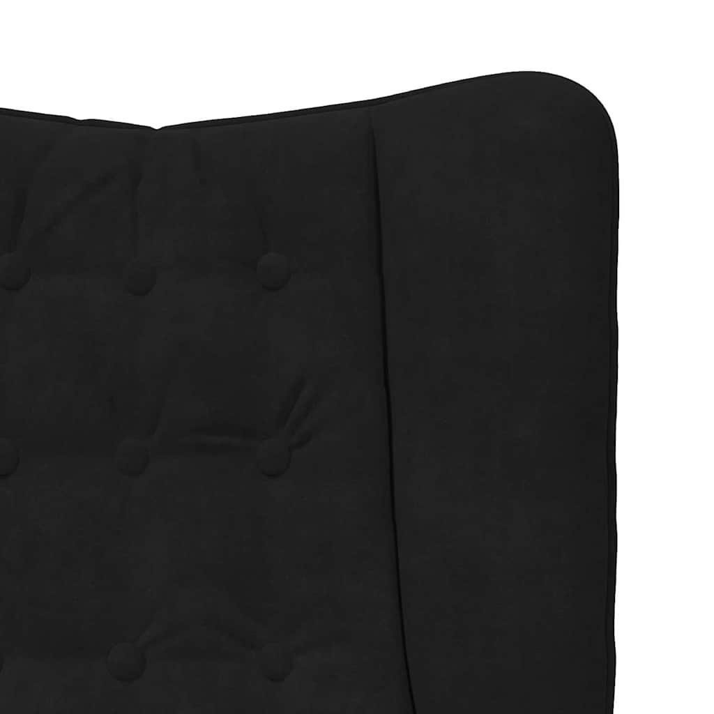 vidaXL fotel Czarny 63 x 67 x 94 cm Aksamit