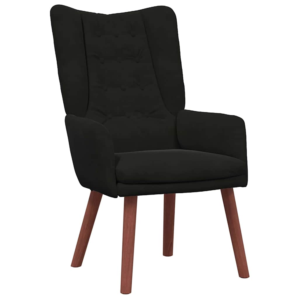 vidaXL fotel Czarny 63 x 67 x 94 cm Aksamit
