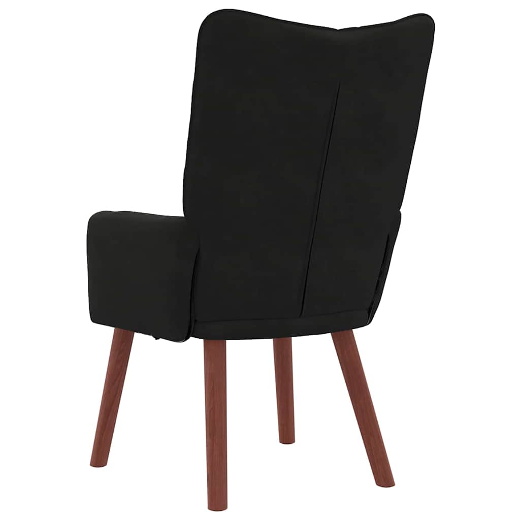 vidaXL fotel Czarny 63 x 67 x 94 cm Aksamit