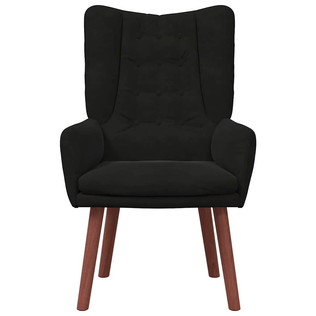 vidaXL fotel Czarny 63 x 67 x 94 cm Aksamit