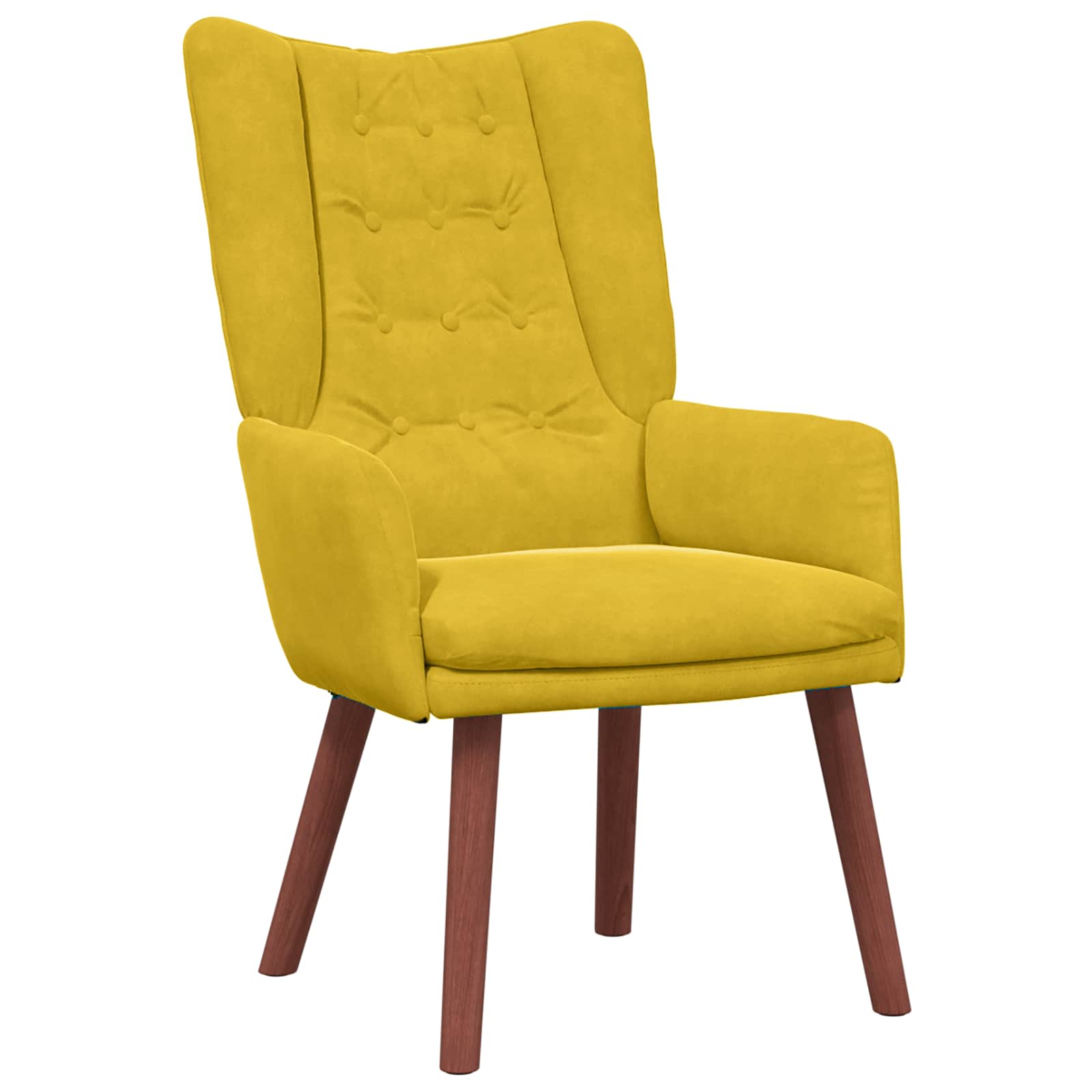 vidaXL fotel Żółty 63 x 67 x 94 cm Aksamit