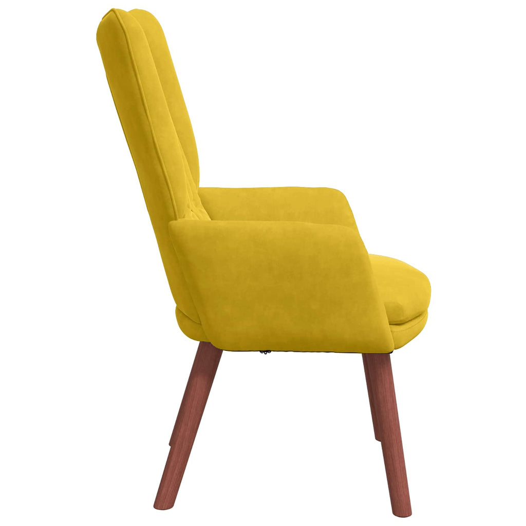 vidaXL fotel Żółty 63 x 67 x 94 cm Aksamit