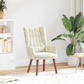 vidaXL fotel Kremowy 63 x 67 x 94 cm Aksamit