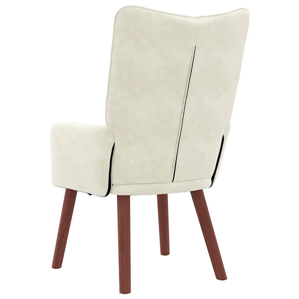 vidaXL fotel Kremowy 63 x 67 x 94 cm Aksamit