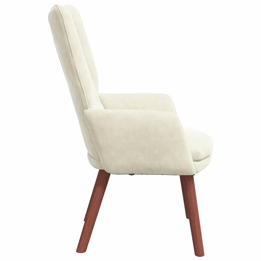 vidaXL fotel Kremowy 63 x 67 x 94 cm Aksamit