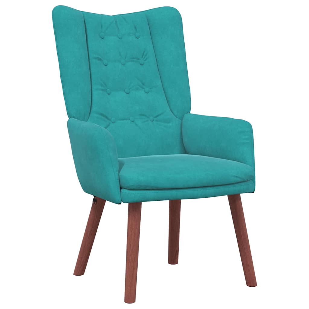 vidaXL fotel Turkusowy 63 x 67 x 94 cm Aksamit