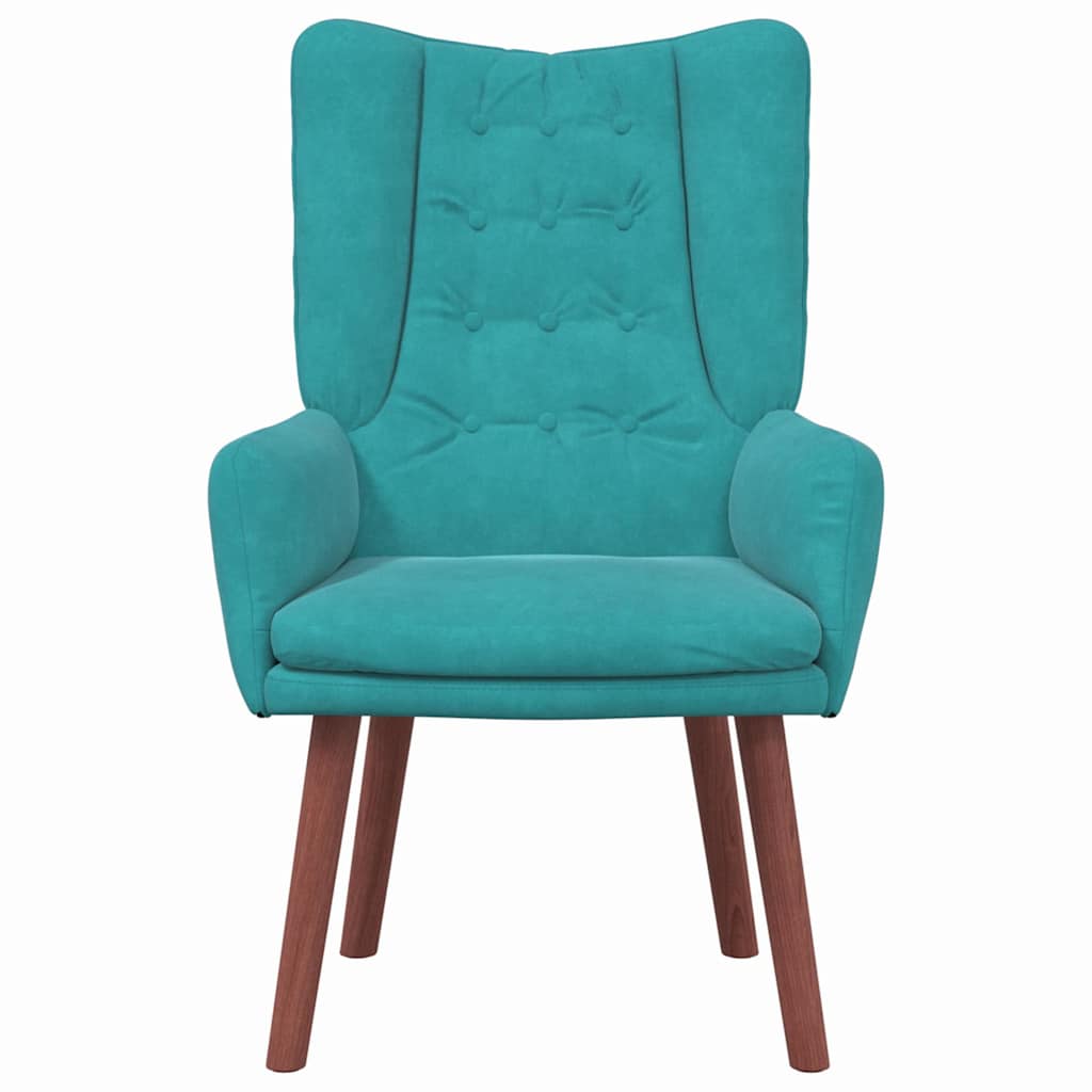 vidaXL fotel Turkusowy 63 x 67 x 94 cm Aksamit