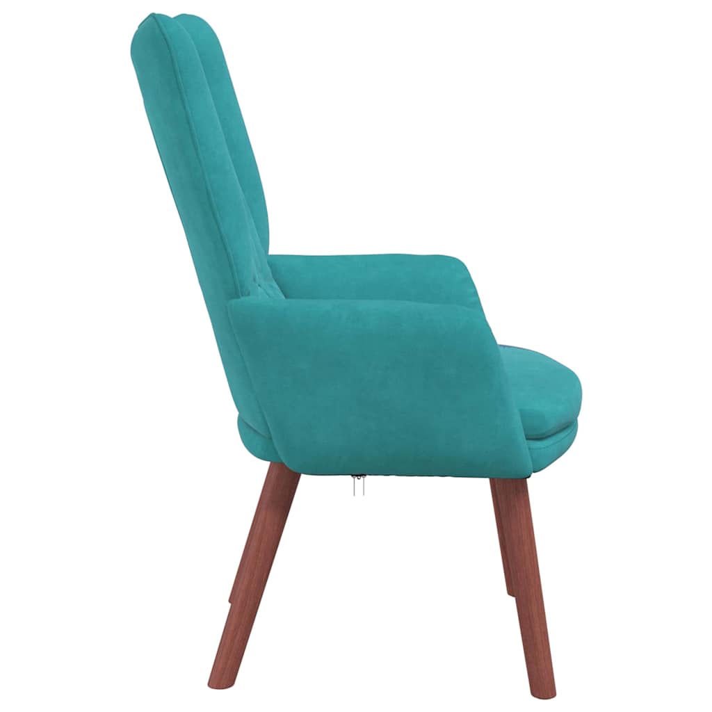 vidaXL fotel Turkusowy 63 x 67 x 94 cm Aksamit