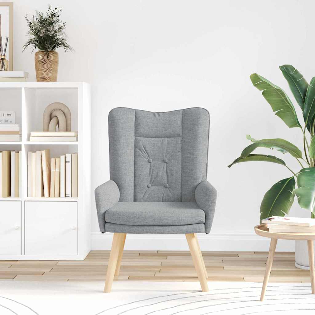 vidaXL fotel Jasnoszary 63 x 67 x 94 cm Tkanina i sklejka