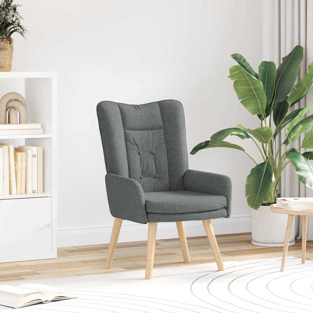 vidaXL fotel Ciemnoszary 63 x 67 x 94 cm Tkanina i sklejka