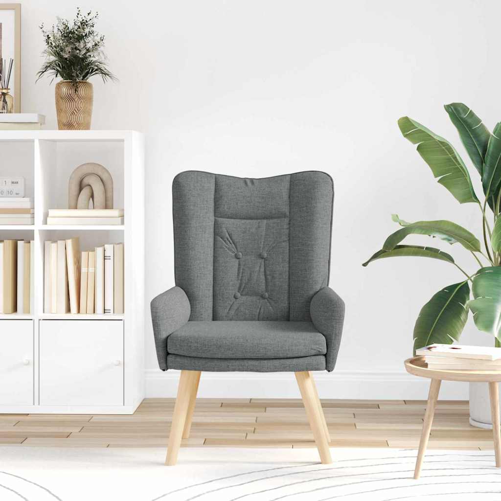 vidaXL fotel Ciemnoszary 63 x 67 x 94 cm Tkanina i sklejka